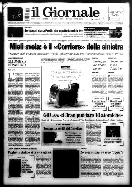 Il giornale : quotidiano del mattino